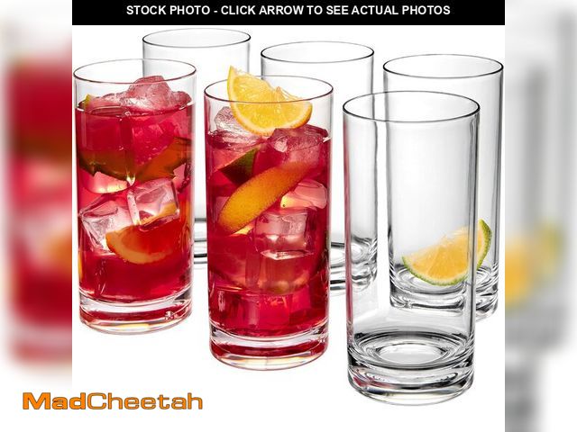 Lot 74-12709067 - Amazing Abby - Probity - 16-Ounce Plastic Tumblers (Set of 6), Drinking Glasses, Reusable Cups, BPA-...