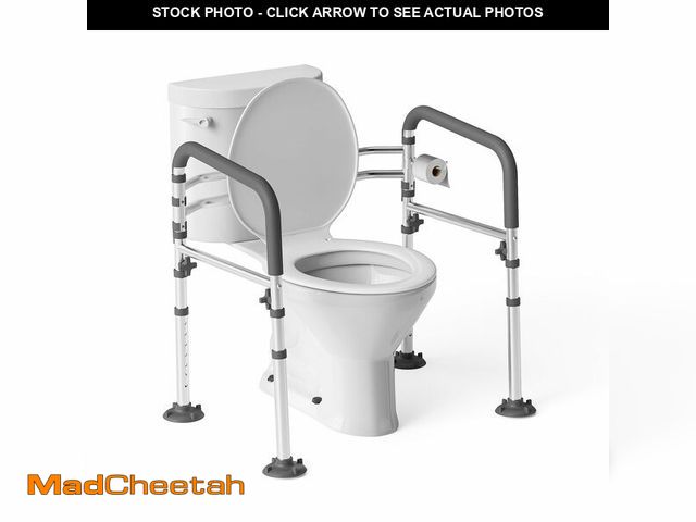 Lot 74-13583314 - Loyoda Toilet Safety Rails,Height-Adjustable Toilet Frame Width-Adjustable Toilet Handles Foldable T...