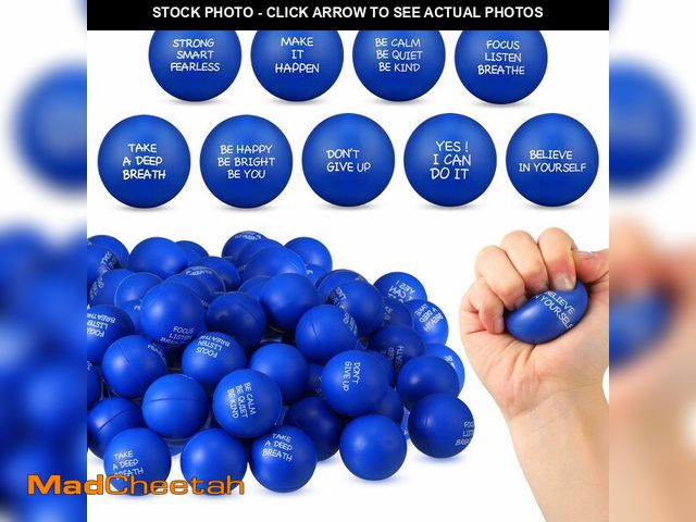 Lot 74-13954277 - Shappy 72 Pcs Inspirational Stress Relief Balls Motivational Stress Ball Encouraging PU Bulk Balls f...