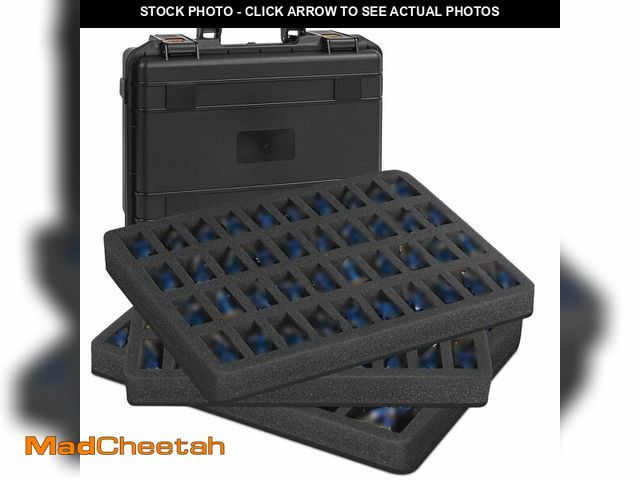 Lot 74-12706609 - TORIBIO Miniature Storage Figure Hard Shell Case, 108 Slot Miniature Sturdy Hard Case Figurine Minia...