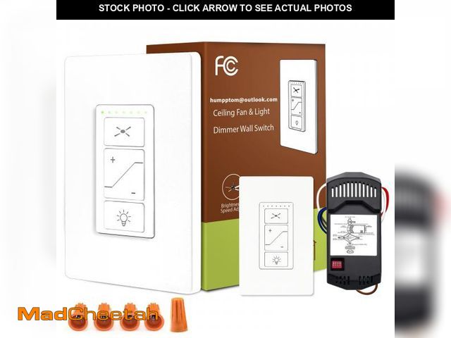 Lot 74-12434243 - Ceiling Fan Remote Control Kit, Universal Ceiling Fan Remote Control Kit, Ceiling Fan Wall Switch UC...