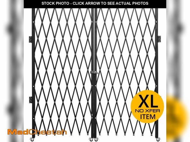 Lot 74-12822905 - VEVOR Double Folding Security Gate, 87" H x 150" W Folding Door Gate, Steel Accordion Security Gate,...