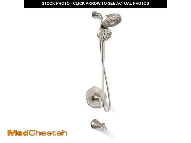 Lot 74-14223082 - KOHLER Sundae Single Handle 1-Spray Tub and Shower Faucet 1.75 GPM in. Vibrant Brushed Nickel (Valve...