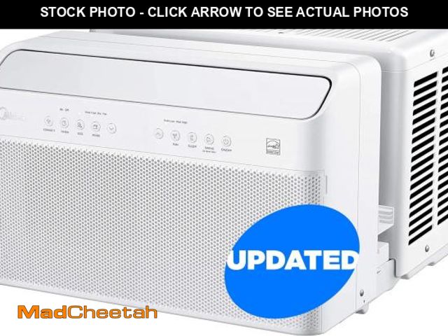 Lot 74-12224983 - Midea 8,000 BTU Smart Inverter U-Shaped Window Air Conditioner, MAW08W1QWT-T, Updated - UNUSED