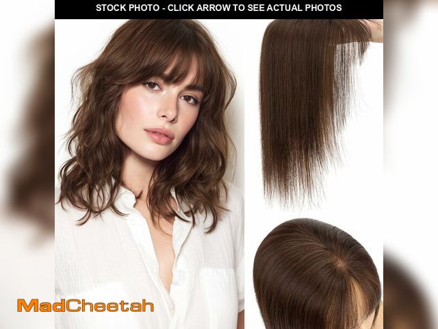 Lot 74-14385786 - TESS Hair Toppers for Women with Thinning Hair,12Inch 360ÃÂ° 3D Cover Human Hair Topper with Bangs ...