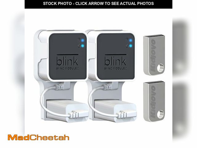 Lot 74-12968366 - 256GB USB Flash Drive &amp; Outlet Wall Mount for Blink Sync Module 2 with Short Cable - Save Space ...
