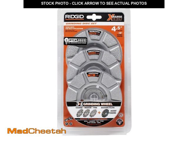 Lot 74-14390284 - RIDGID 4.5 in. 3-in-1 Exchange Grit Cup Wheel - UNUSED