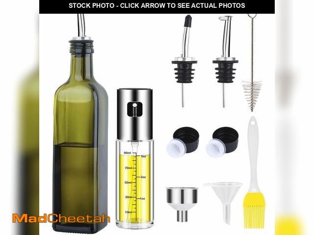 Lot 74-13778524 - Aovky Olive Oil Dispenser Bottle ,Oil Sprayer Bottle Set for Kitchen Cooking, 17.6 Oz Green Oil and ...