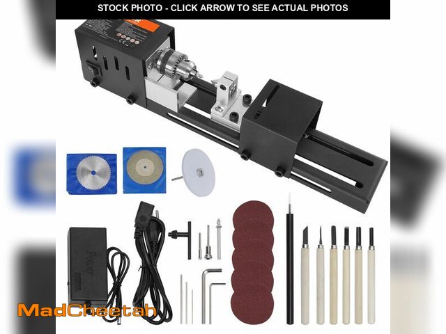 Lot 74-13721095 - VEVOR Mini Lathe Machine, 2.76 in x 6.3 in, 24VDC 96W Mini Wood Lathe Tools Milling Machine Accessor...