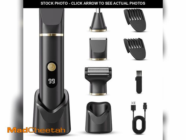 Lot 74-13630885 - tiovara Beard Trimmer for Men, IPX7 Waterproof Body Hair Trimmer Electric Razor Shaver Body Grooming...