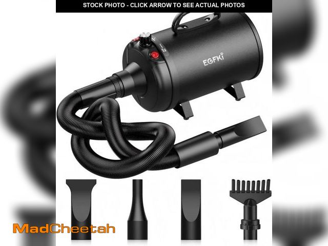 Lot 74-11848875 - EGFKI Dog-Hair-Dryer, 5.2HP/ 3800W High Velocity Pet Blow Dryer with Heater for Grooming, Speed Temp...