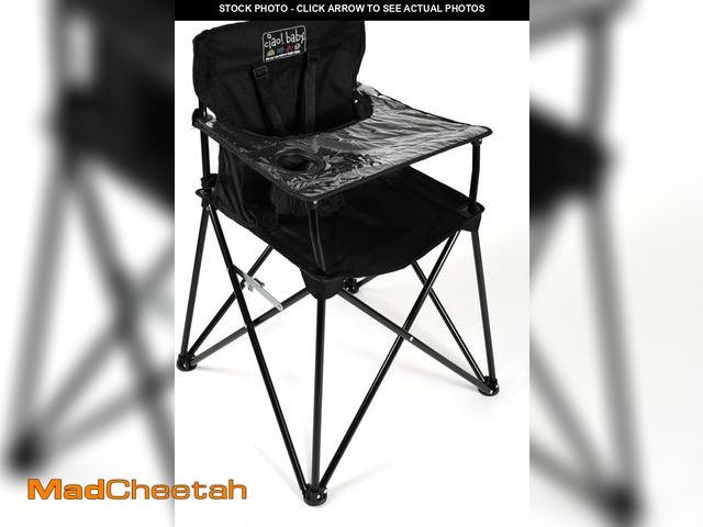 Lot 74-12167206 - ciao! baby Portable High Chair for Travel, Fold Up High Chair with Tray, Black - UNUSED