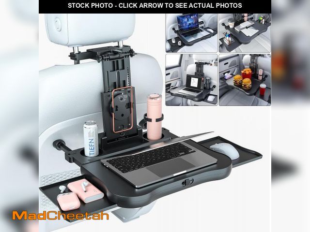 Lot 74-12324639 - Car Back Seat Tray Table, Stable Foldable Auto Backseat Food Trays Desk for Rear Passenger Road Trip...