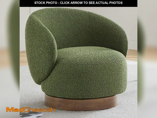 Lot 74-12822753 - KISLOT Swivel Accent Chair Round Barrel Armchair Upholstered Performance Fabric for Living Room Bedr...