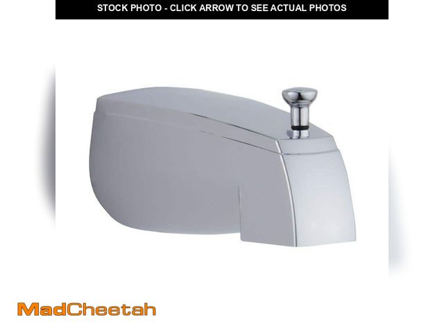 Lot 74-14277512 - Delta 5 in. Plastic Pull-Up Diverter Tub Spout in Chrome - UNUSED