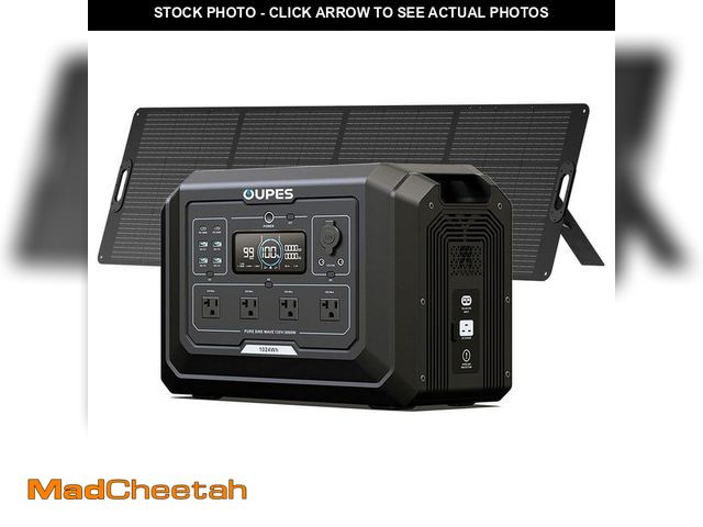 Lot 74-12651565 - OUPES Solar Generator 2000W/4500W Peak Output Power Station Push Button Start LiFePO4 Battery Genera...