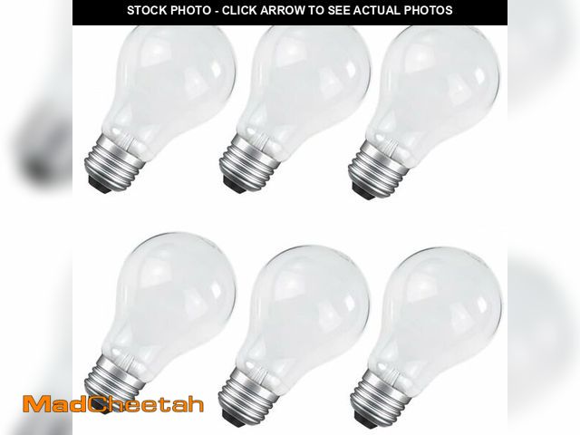 Lot 74-14062623 - NABKRA 100 Watt Incandescent Light Bulbs, A19 100W Antique Vintage Incandescent Bulb Shatter Resista...