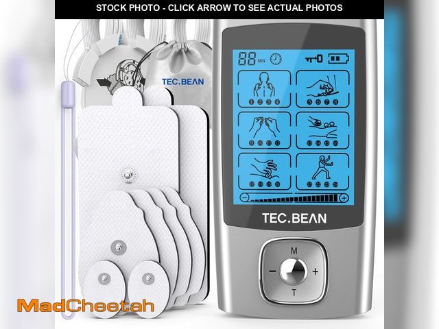 Lot 74-13630714 - TEC.BEAN 24 Modes Tens Unit Muscle Stimulator, Rechargeable Tens Machine with 8 Electrode Pads (Amer...