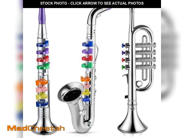 Lot 74-13716817 - Lewtemi Set of 3 Saxophone for Kids Musical Instruments Toy Saxophone Toy Trumpet and Clarinet with ...