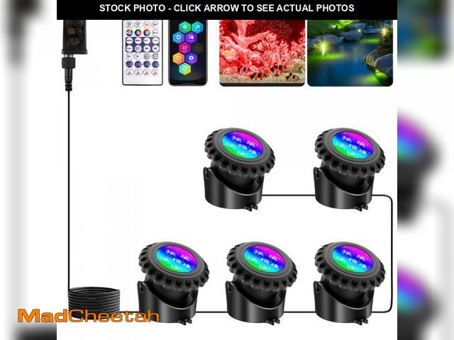 Lot 74-12314375 - T-SUN Pond Light Led Underwater Submersible Fountain Lights Outdoor Underwater Fountain Lights Fish ...