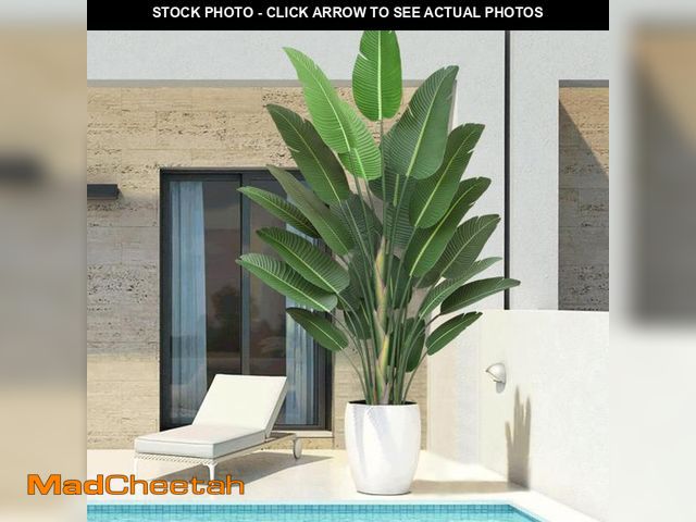 Lot 74-12393342 - Roselywed Artificial Bird of Paradise Tree 9FT with 25 Leaves Realistic Thick Banana Leaf Deluxe Tal...