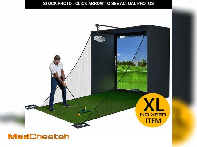Lot 74-13937889 - Complete Golf Simulator Enclosure Package Ã¢â¬â 4K-Ready Impact Screen with Blackout Cage, Projec...