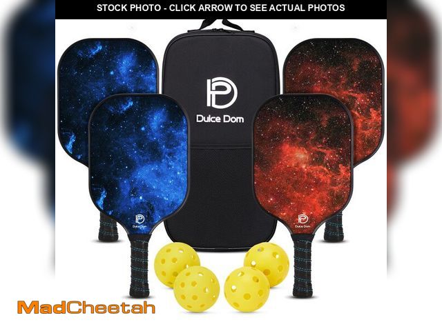 Lot 74-14379894 - DULCE DOM Pickleball Paddles, USAPA Approved Lightweight Pickleball Set with 4 Premium Balls and Bag...