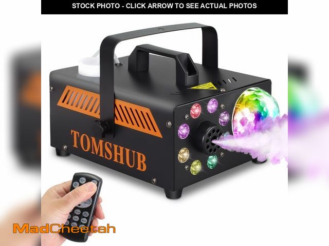 Lot 74-13549346 - TOMSHUB 600W Fog Machine with Disco Ball &amp; 13-Color LED Lights, 2000CFM High-Output Smoke Machin...