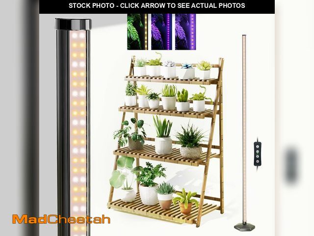Lot 74-14298358 - JarryStart Grow Lights for Indoor Plants with Timer, 192 LEDs 42W Vertical Full Spectrum Grow Light ...