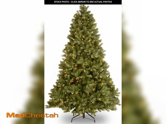 Lot 74-12054109 - National Tree Company Pre-Lit 'Feel Real' Artificial Full Downswept Christmas Tree, Green, Douglas F...