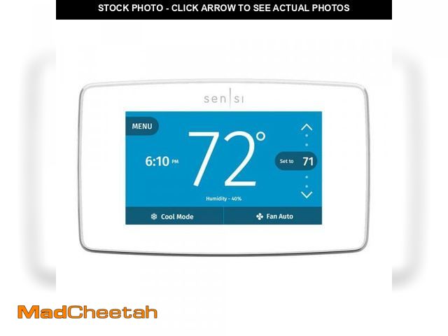 Lot 74-12365055 - Emerson Sensi Touch 7-day Programmable Wi-Fi Smart Thermostat with Touchscreen Color Display, C-wire...