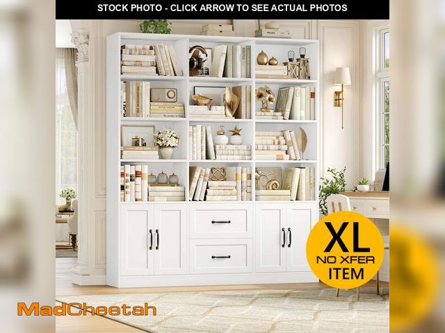 Lot 74-13775923 - Hiphuta 71" Tall Triple Row 4-Tier Bookcase with 12 Open Cubes, 59" Wide Extra Large Display Bookshe...