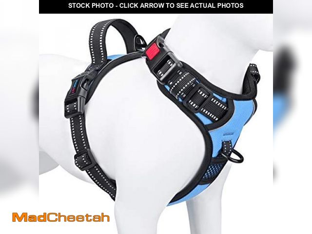 Lot 74-10685259 - PHOEPET No Pull Dog Harness Reflective Adjustable Vest with a Training Handle, Name ID Pocket, 2 Met...