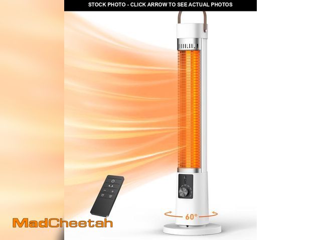Lot 74-12151022 - Aerozy Patio Heater for Outdoor Use, Electric Space Heater Indoor, Portable Infrared Heater with Tim...