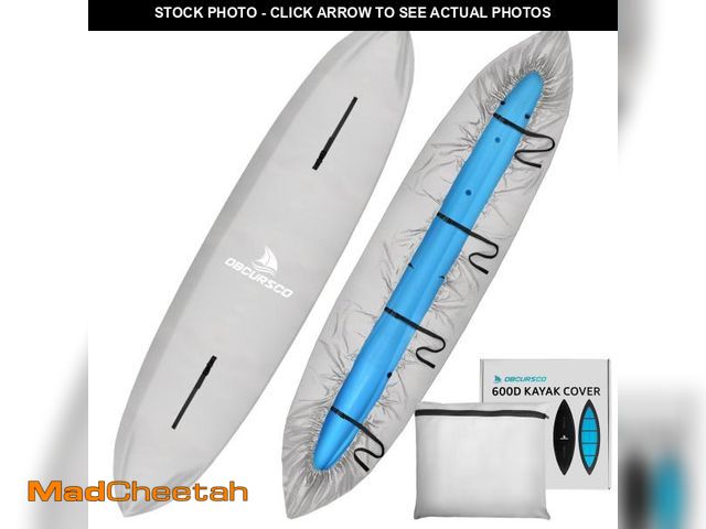 Lot 74-12118995 - Obcursco 600D Kayak Cover Waterproof, 9.3-16.5FT Thickened UV-Proof, Tear and Fade Resistant Canoe C...