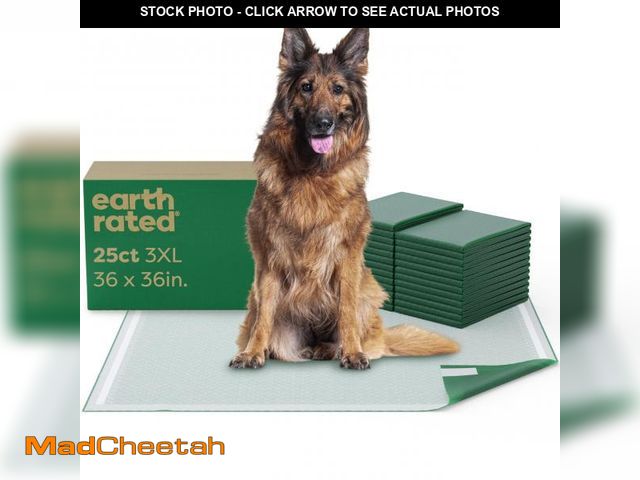 Lot 74-12305918 - Earth Rated 3-in-1 Max Absorbency Puppy Pee Pads for Dogs, Odor Blocking, Leak Prevention Potty Trai...