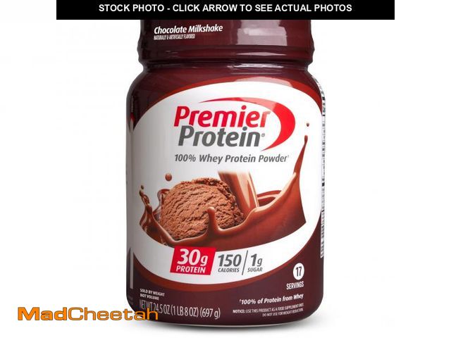 Lot 74-12425043 - Premier Protein Powder, Chocolate Milkshake, 30g Protein, 1g Sugar, 100% Whey Protein, Keto Friendly...