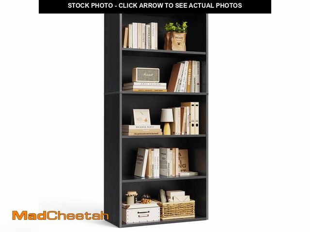 Lot 74-12799902 - EDX 5 Tier Bookcase Storage, 53 Inch Large Tall Floor Standing Open Bookshelf for Home Office, Livin...