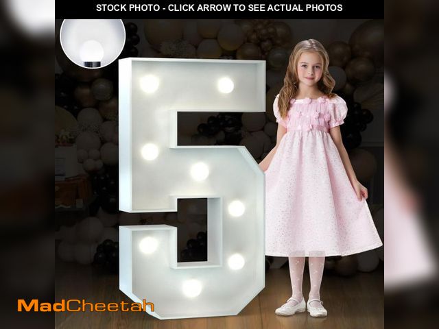 Lot 74-12218188 - Marquee Numbers 3 Feet Tall Big Light Up Numbers 5th 25th 50th Birthday Decorations Girl Boy Graduat...
