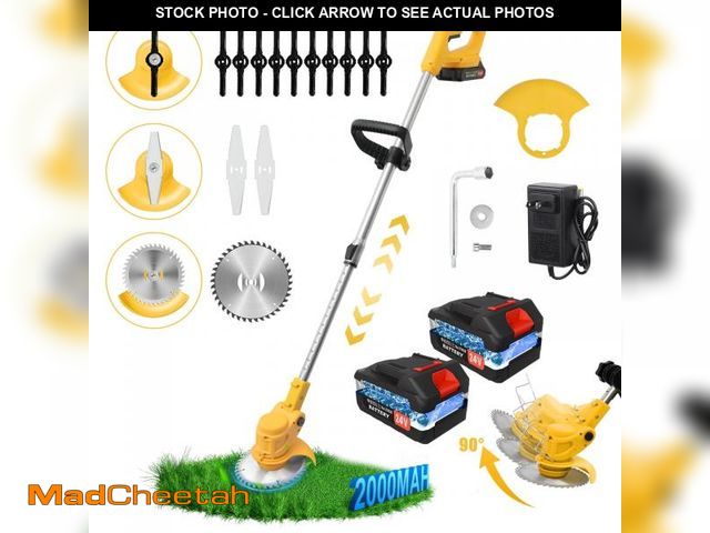 Lot 74-12480463 - 3-in-1 Cordless Grass Trimmer,11,000RPM,650W 2*2.0Ah Batteries Weed Wacker,24V Extendable Height&amp...