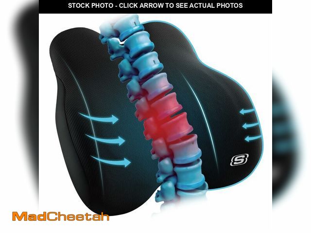 Lot 74-12977820 - Skechers Memory Foam Lumbar Pillow,Lumbar Support Pillow for Office, Chair Lower Back Pain Relief Lu...