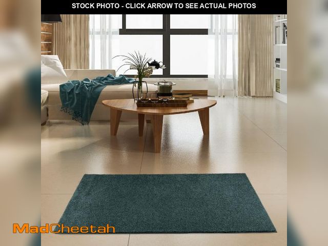 Lot 74-12429035 - Ambiant Pet Friendly Solid Color Area Rugs Forest Green - 8' x 10' Rectangle, Indoor, Stain Resistan...