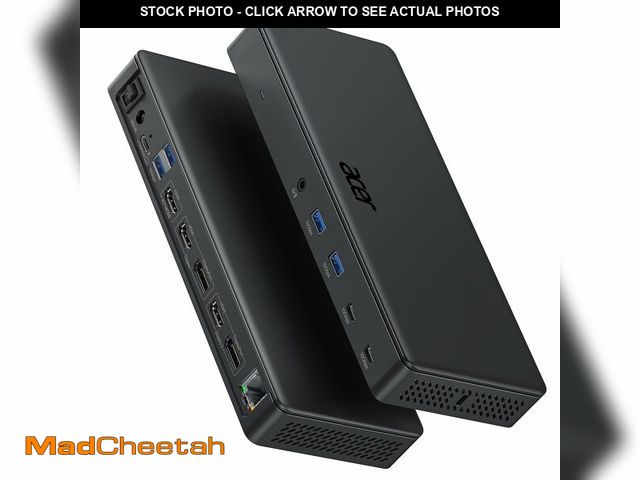 Lot 74-12450097 - Acer 15-in-1 Laptop Docking Station Support DisplayLink Triple Monitors, USB C Docking Station, 130W...
