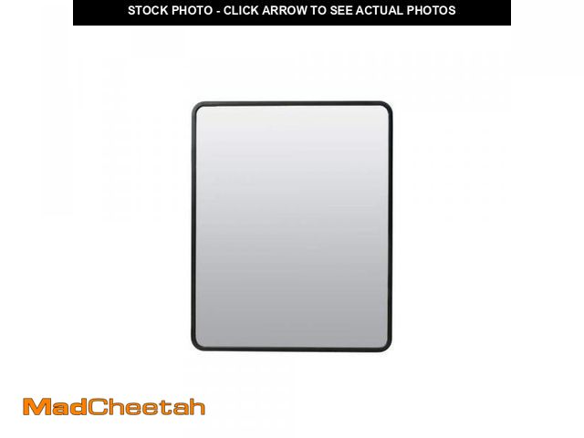Lot 74-12091509 - 24 in. W X 30 in. H Rounded Corner Rectangular Matte Black Medicine Cabinet with Mirror - UNUSED