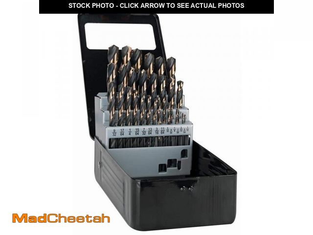 Lot 74-12516671 - CLE-LINE Black and Gold High Speed Drill Bit Set (29-Piece) - UNUSED