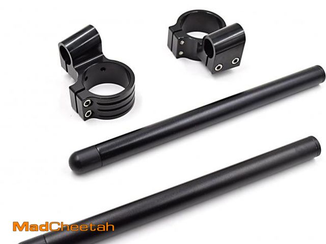 Lot 74-11553943 - Motorcycle Clip ons Handlebar diameter 50mm 2 piece Split Clip-ons assembly with 7/8" Bars Adjustabl...