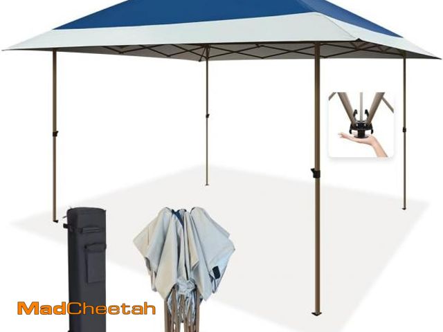 Lot 74-12477403 - E-Z UP 13x13 ONE-UP Instant Canopy Tent â Pop Up Outdoor Shade Tent with Vented Top, Adjustable He...