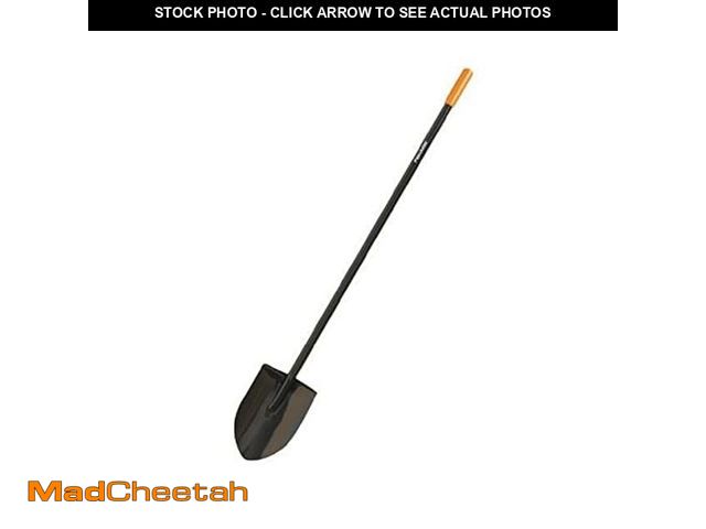 Lot 74-12633016 - Fiskars Garden Shovel for Digging, Heavy Duty Steel Gardening Tool with Straight Handle - UNUSED