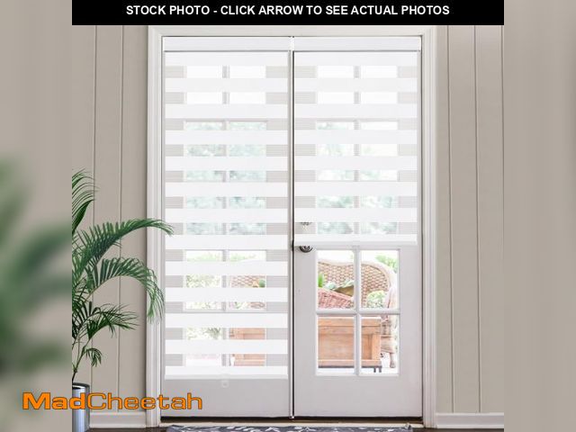Lot 74-12005785 - SEEYE Cordless Zebra Blinds for Window, French Door Blinds Free-Stop Roller Window Shades with Valan...