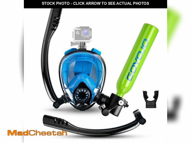 Lot 74-14426761 - GOYOJO 0.5L Mini Scuba Tank with Snorkel Mask Ã¢â¬â Portable Underwater Air Supply for Snorkeling...